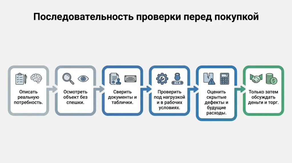 Последовательность проверки перед покупкой